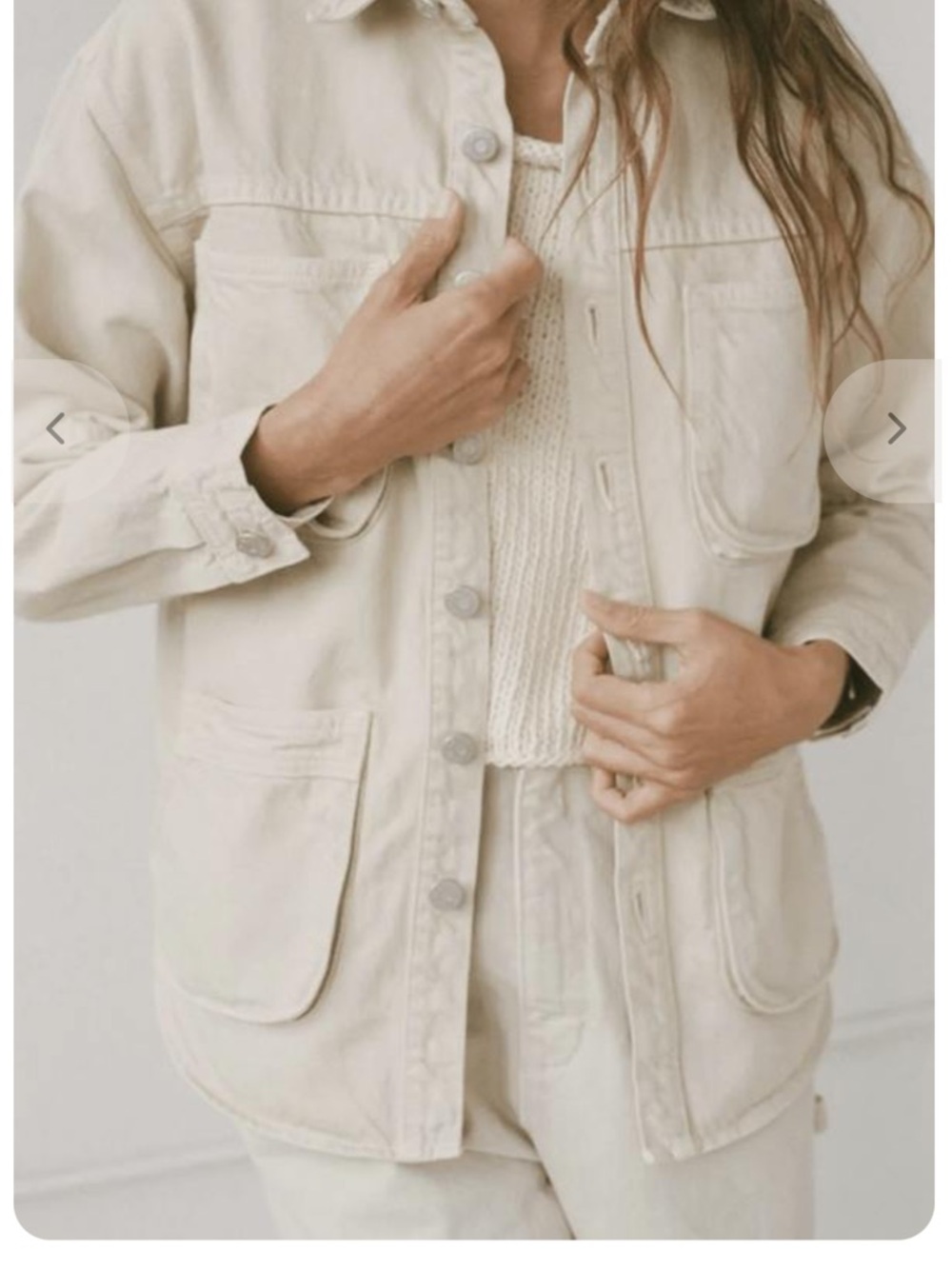 Cream Utility Jean Jacket - Women